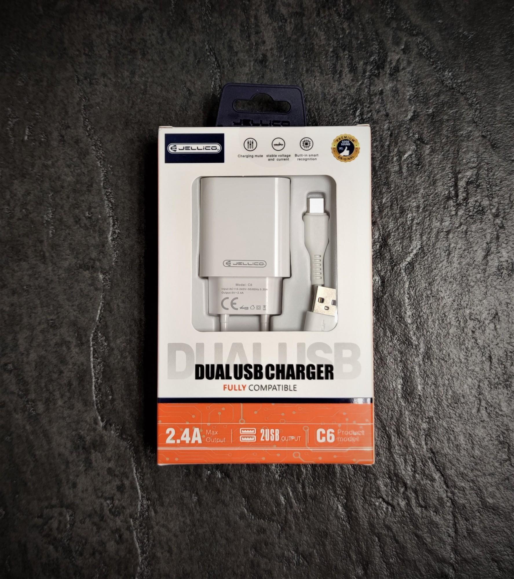 Tootefoto - Laadija Jellico C6 USB 2A+USB Type-C