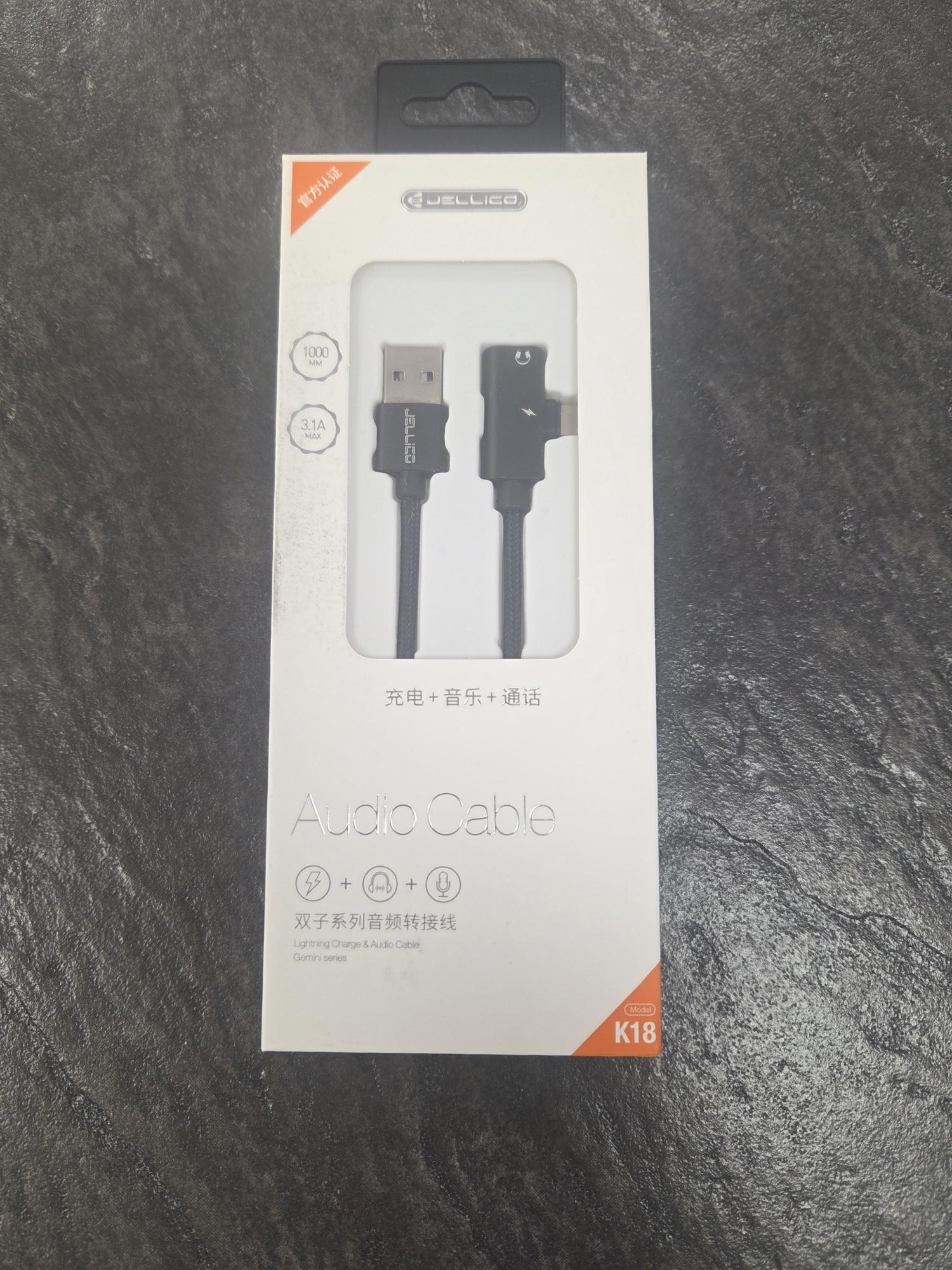 Tootefoto - Üleminek Kõrvaklapidele JELLICO K18 USB/Lighting must