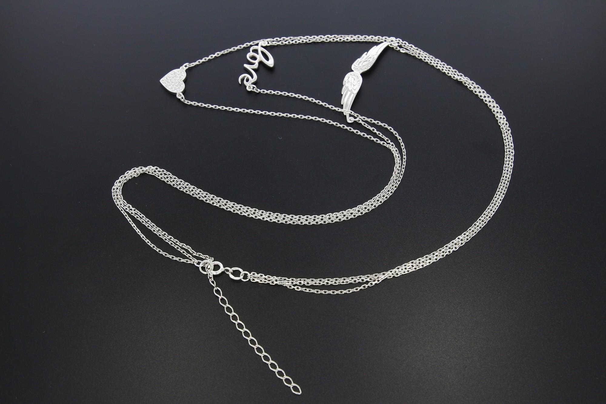 Tootefoto - Hõbekaelakett 925* Süda, armastus, tiivad