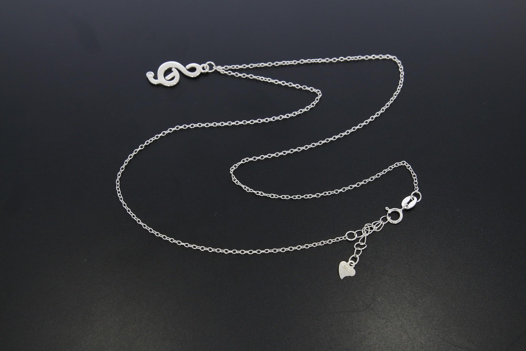 Tootefoto - Hõbekaelakett kuloniga 925* Viiulivõti